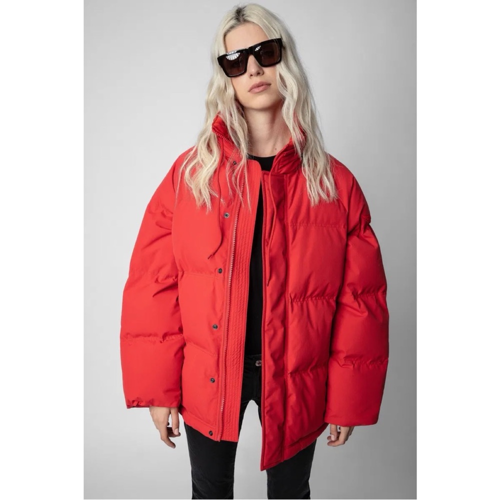 New w/ Tags Zadig & Voltaire Red Down Puffer Coat size Medium